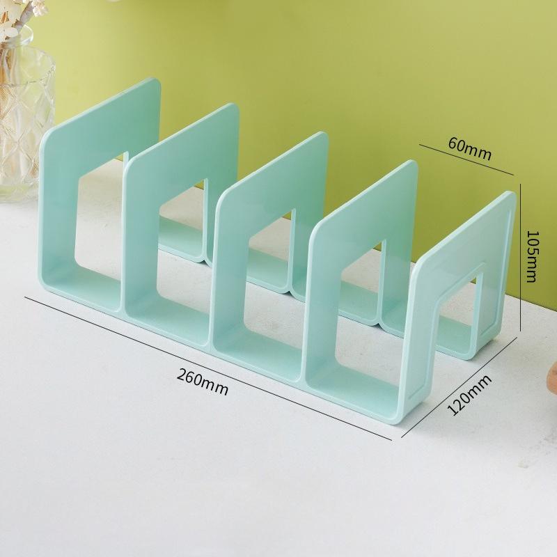 1pc Bookshelf Desktop Book Storage Artifact Divider Desk Storage Shelf Transparent Acrylic Bookend Bookshelf