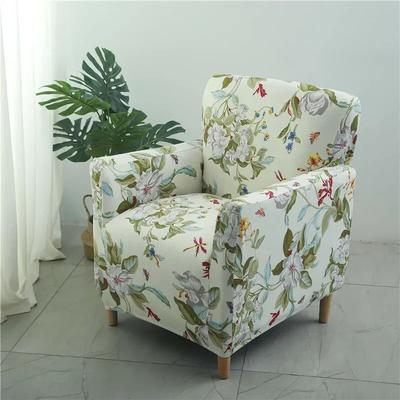 Floral Tub Chair Cover for Living Room Spandex Elastic Club Armchair Slipcover Stretch Single Sofa Covers Home Bar Counter Hotel