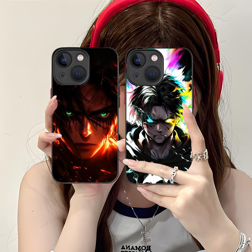 AOT Eren Mobile Cell Phone Case for iPhone 16 15 14 13 12 11 X XR XS 8 7 Pro Max Plus Mini Colour Printing Silicone Luxury Cover