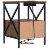 Nightstand Set of 2 Brown Oak Effect 41.5 x 40.5 x 55 cm