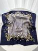 Luxury Ink Charm Landscape Print Shawl Square Scarf for Women Satin Neckerchief Female Hair Bands Ribbon Headband Bandana