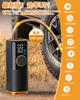 Electric Tire Pump for and Cars Max Rechargeable Tire Air Pump for Compatible with and British and Inflatable Tube with Flashlight and Auto Bicycles,