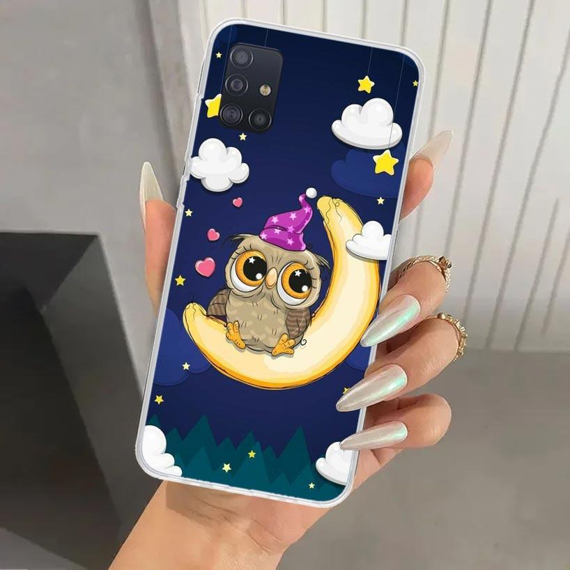 Cartoon Cute Owl LoveLy Phone Case for Samsung Galaxy A52 A42 A32 A22 A12 A02S A72 A51 A50S A41 A31 A21S A71 A40 A30S A20S A10S