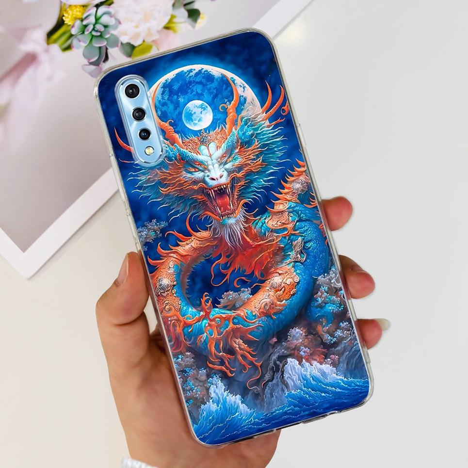For Vivo 1907 Vivo Y7s Y17s Case Back Cover Cartoon Cool Style Animals Girly Flower Fashion Soft TPU Silicone Bumper VivoY17s