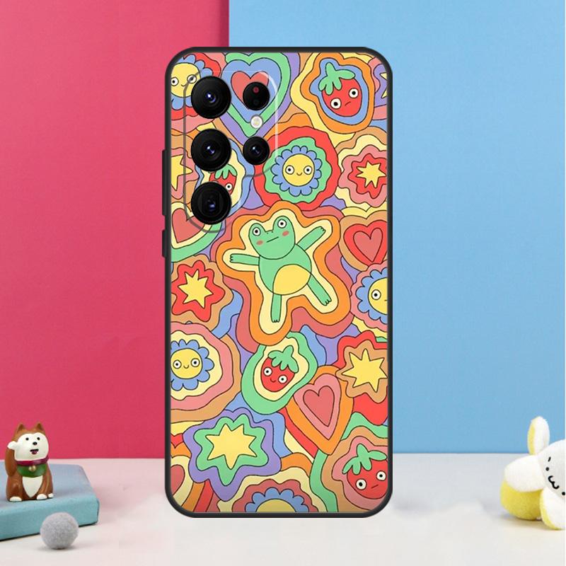 Cute Indie Hippie Case For Samsung Galaxy S26 S25 S24 S20 S21 S22 S23 Ultra S10 Plus S25 FE Back Cover Shell