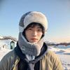 Windproof Winter Earflap Hat Thickened Ski Pullover Cap Fashion Men Ear Protection Cap  Cycling