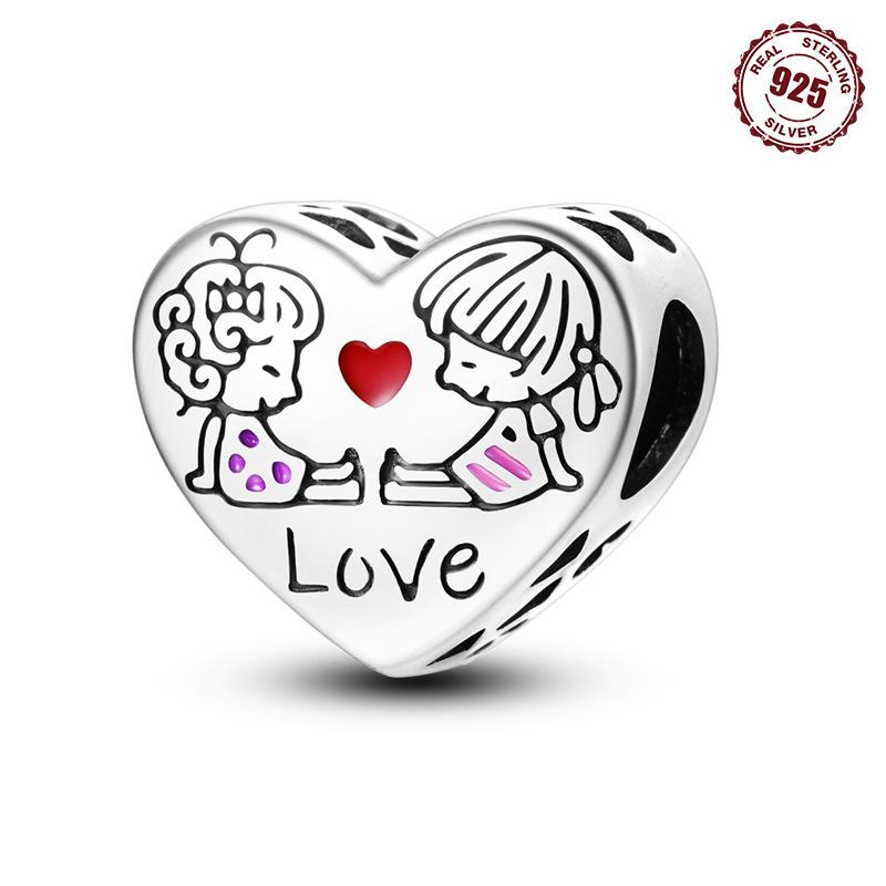 9 Sterling Silver Beaded Diy Jewelry Accessories Love Love Sister Affectionate String Jewelry, Bracelet Necklace