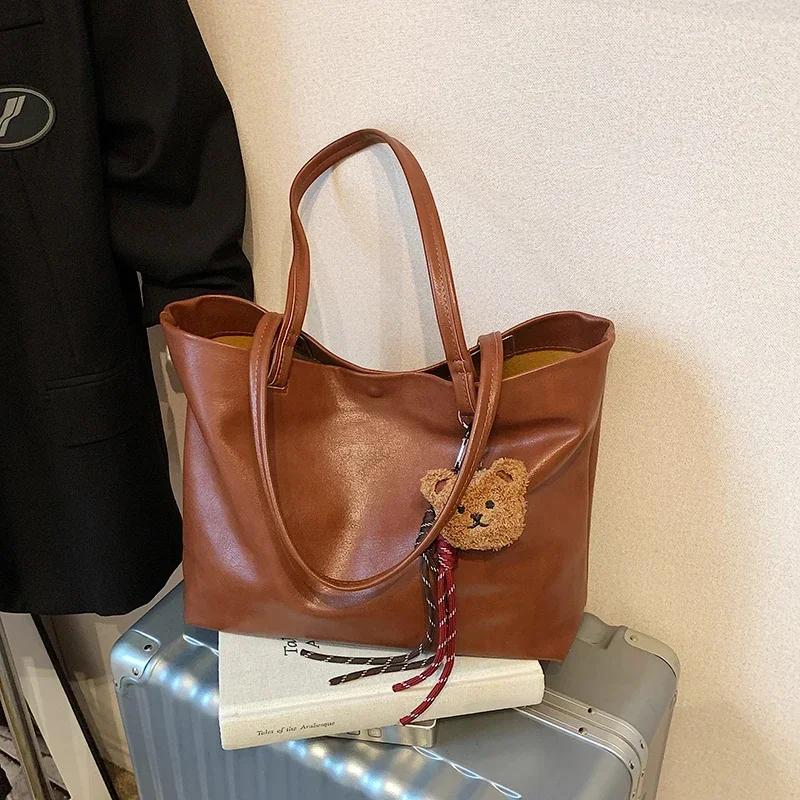 

Высококачественная минималистичная сумка большой вместимости для женщин на осень и зиму, элегантная и универсальная модная сумка