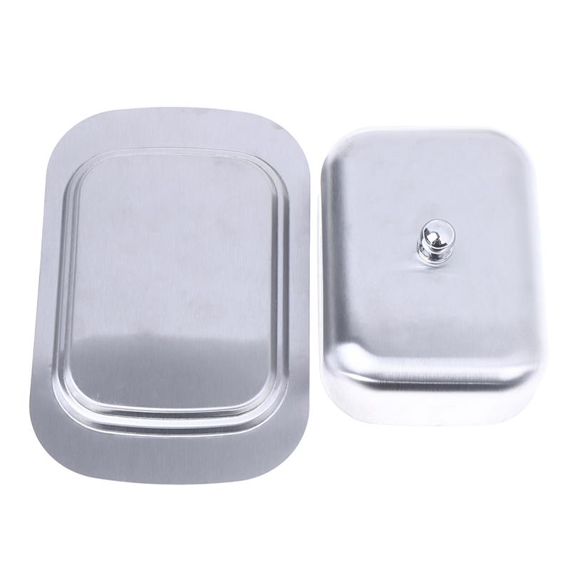 Stainless Steel Butter Dish With Lid Retro French Butter Box Storage Box Butter Tray Tableware Dessert Tray Kitchen Tableware