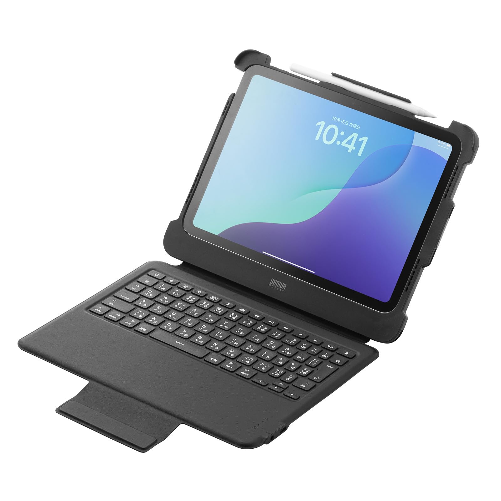 

Sanwa Supply Integrated Keyboard with Case for iPad 10th Generation Cable SKB-IP8BK (A16) (Type-C Connection) чёрный