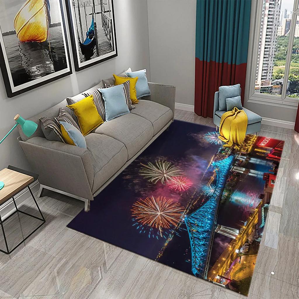 3D Beautiful Art Floor Mat - Creative Holiday Design Area Rug - Indoor Home Decor Living Room Bedroom Kitchen Rug