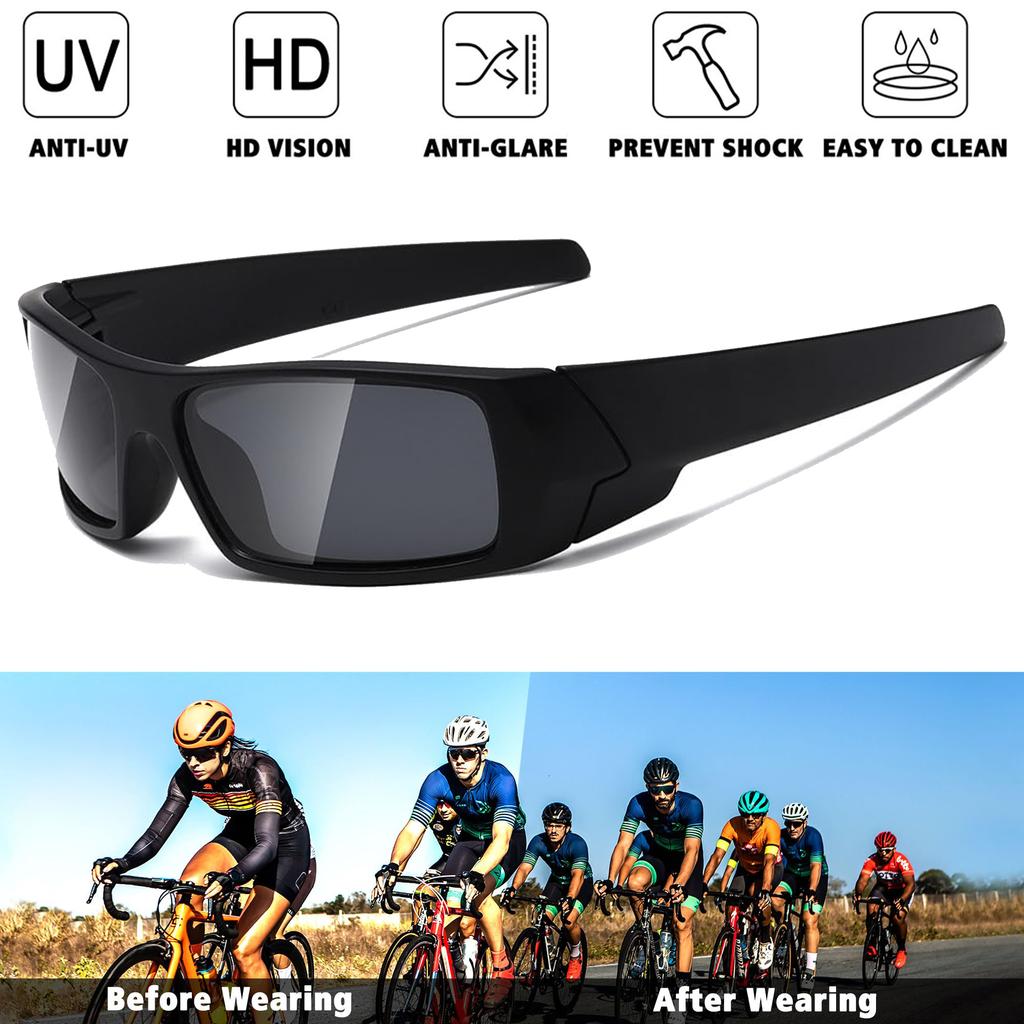 Trendy Retro Sunglasses for Men Womens UV400 Protection Wrap Around Vintage Sports Eyewear