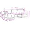 Outdoor Sofa Set with Cushions 3 Pcs Natural and Cream