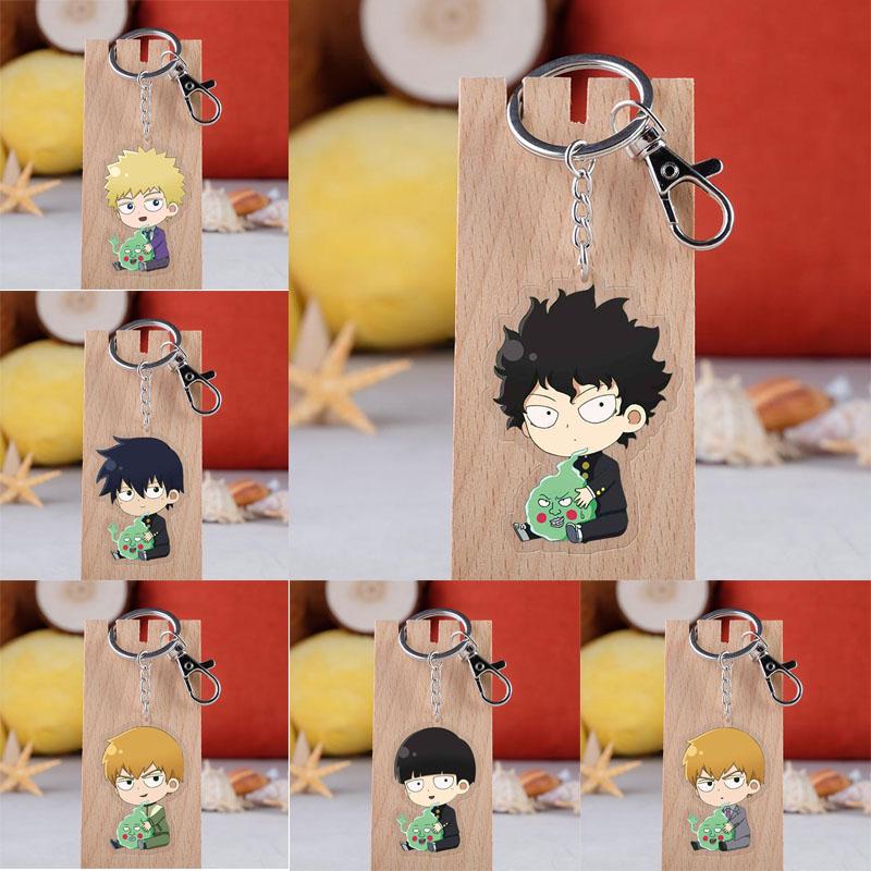 Cute Anime Acrylic Keychain Accessaries Cartoon Bag Pendant Creative Car Keyring Friends Gifts