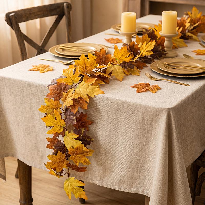 Mixed Color Autumn Maple Leaf Vine for Thanksgiving/Halloween Décor