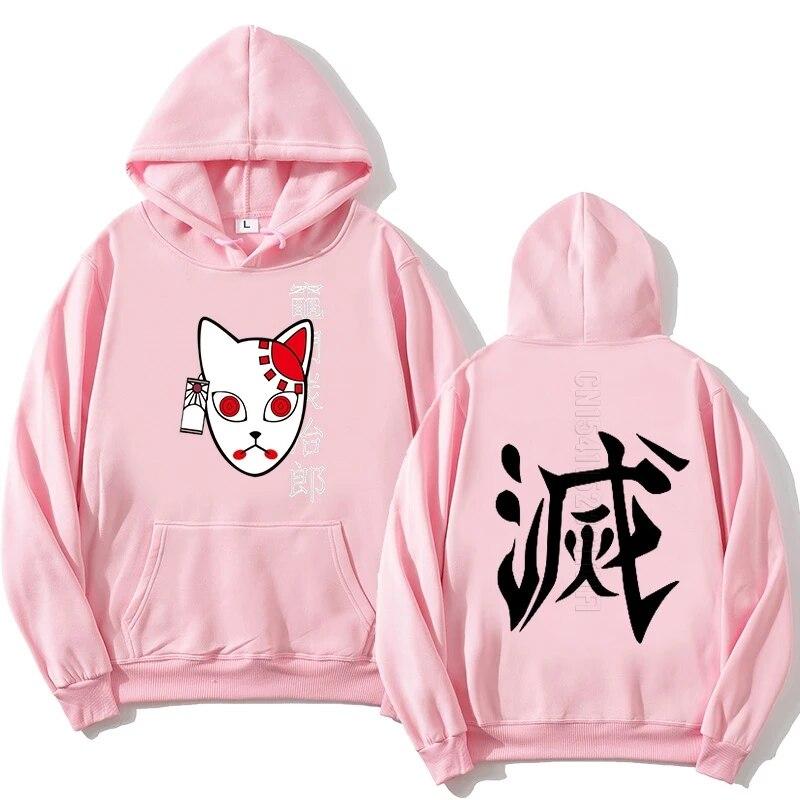 Anime Demon Slayer sweter Streetwear unisex Tanjiro Kamado kostium bluzy Harajuku Demon Slayer Kimetsu No Yaiba Sudadera