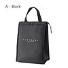 Black Thermal Lunch Bag Easy To Carry Cooler Insulated Picnic Tote Travel Fruit Drink Food Fresh Storage Solution Accessories Supplies