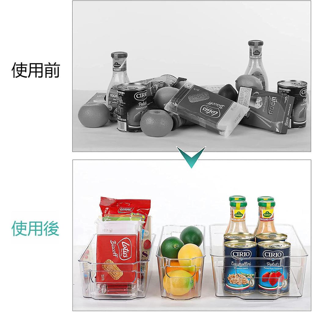 Hengshao Klarer Aufbewahrungs-Lebensmittelaufbewahrungs-Kühlschrankaufbewahrungs-Set für Schränke, Haushaltsutensilien für Wäsche und Gefrierschränke, Boxen, Organizer, Behälter, 2,