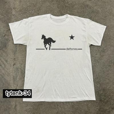 Hot Deftones White Pony T-shirt Unisex White Cotton T-shirt Size S-5XL