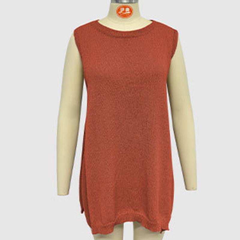 Letní dámský šortkový oblek Volný ležérní kulatý výstřih Vesta Šortky Pletený oblek