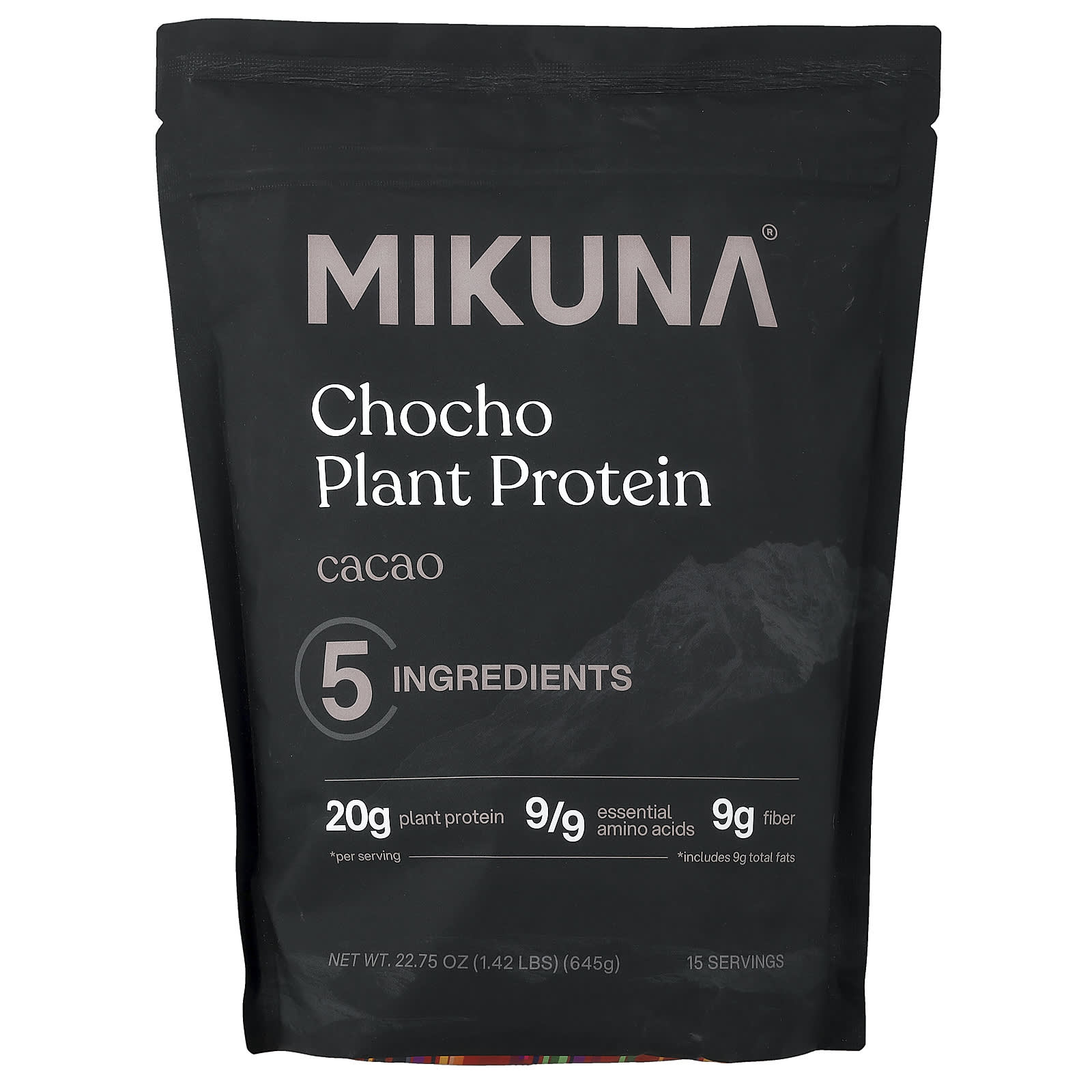 

MIKUNA, Super Super Plant-Based Protein Powder, Cacao, 1.42 lbs (645g)