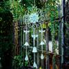 Garden Cast Iron Small Bell Pendant American Style Iron Flower Butterfly Wind Chime Villa Garden Retro Gardening Decorations