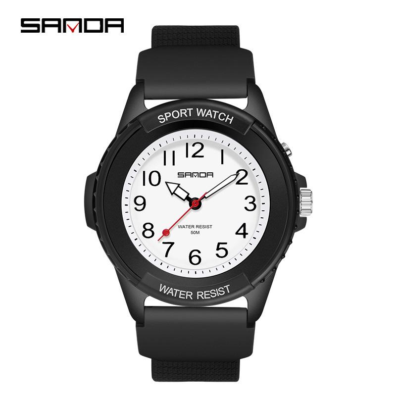 Multicolor Sanda 50M Waterproof Luminous Dial Sport Watch