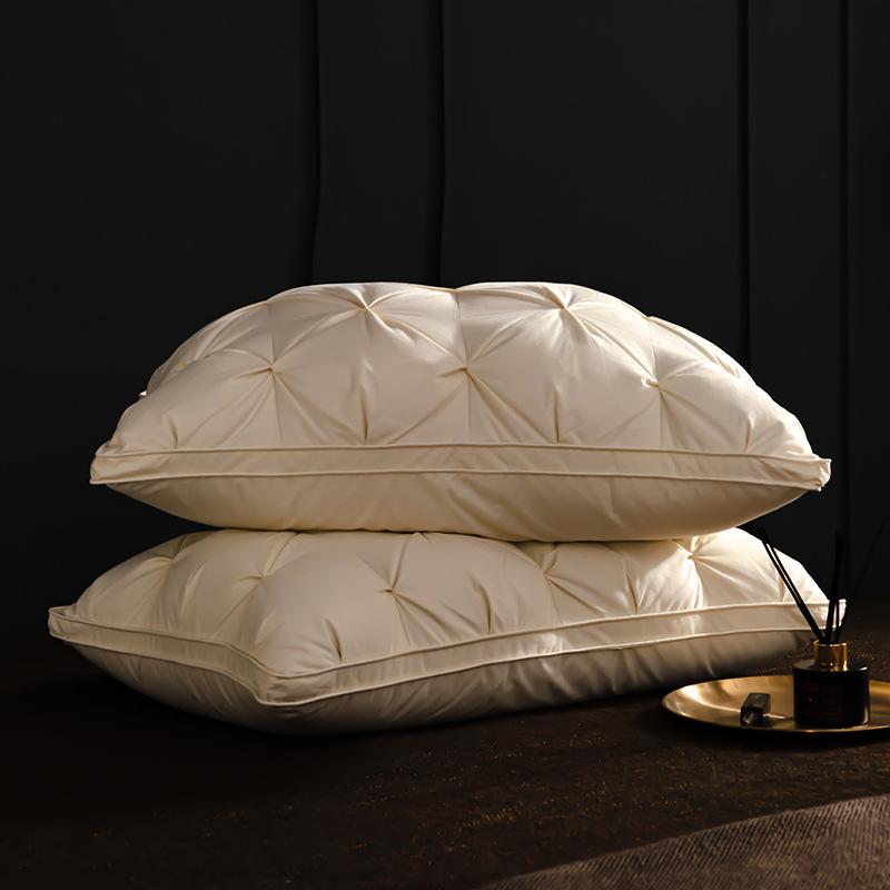 

Подушка из цельного хлопка с пухом, витая подушка с цветочным узором, трехмерная подушка для дома в отеле, пятизвездочный бархат белого гуся, B&B medium pillow one pack/48 * 74cm