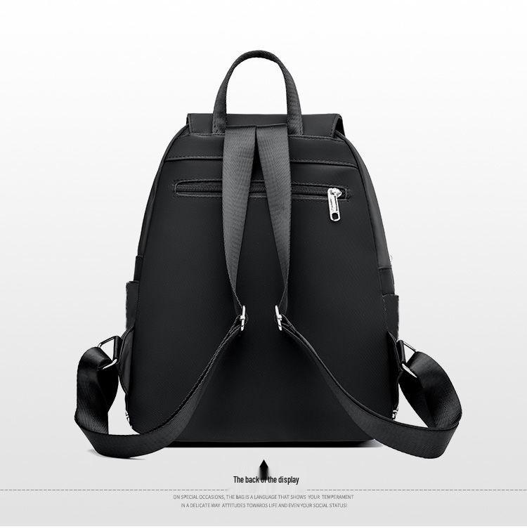 Women's Travel Double Shoulder Backpack - Oxford Cloth, Customizable Label