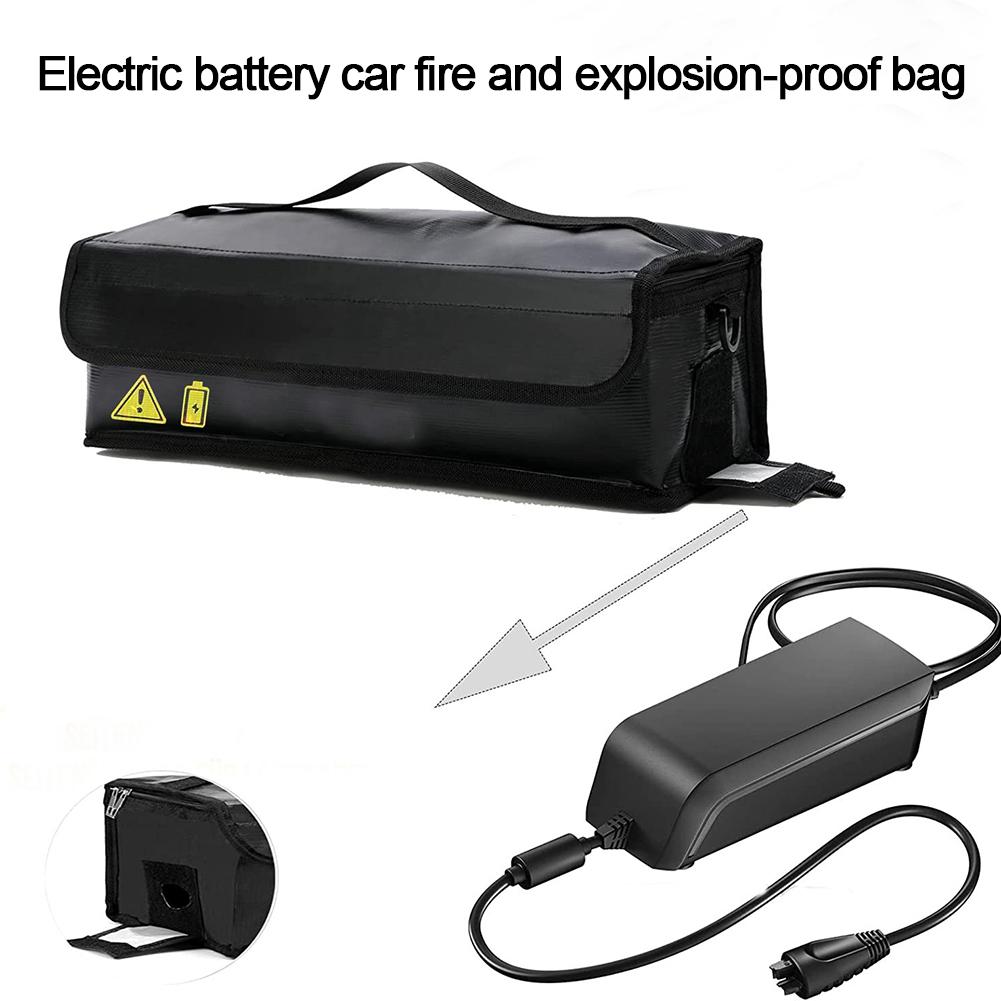 1pc Portable Fireproof Storage Bag Fire Resistant ExplosionProof Lipo Safety Storage Bags For EBike Battery LithiumHailong