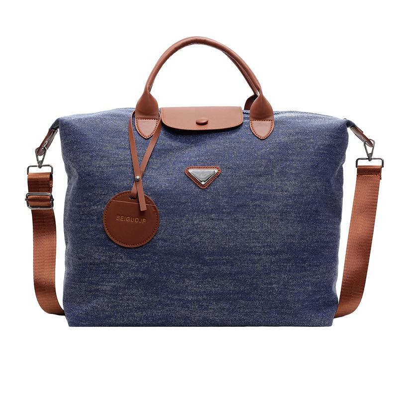 

Personalized Casual Design Large Capacity Wet and Dry Separation Denim Handbags for Travel Bags for Household Supplies Luggage Storage Bags синий