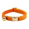 Cat Collar Velvet Solid Color Pet Chocker Necklace with Bell Adjustable Neck Collar for Cat Kitten Puppy Small Dogs
