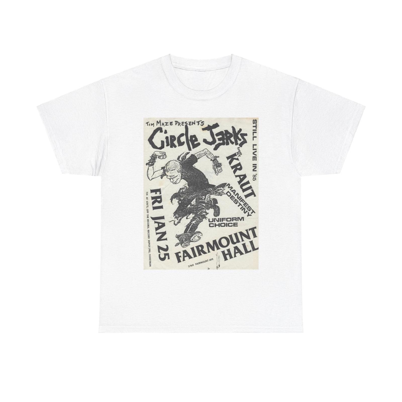 Vintage Punk Rock Show Flyer - Circle Jerks Unisex Heavy Cotton Tee S