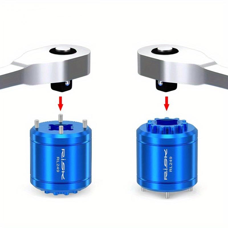 Instrument de îndepărtare a capacului pedalierului DUB 2 în 1 pentru bicicletă pentru XTR M9100 Instrument de îndepărtare a șuruburilor manivelei pentru suport inferior Set de chei cu clichet de 3/8 inchi