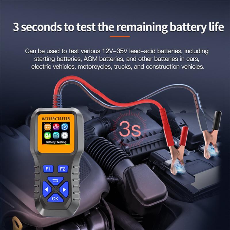 A16P-For Car For Truck 12V/35V Automotive Battery Tester, Digital Vehicle Battery Analyzer Health Checker Checking Device