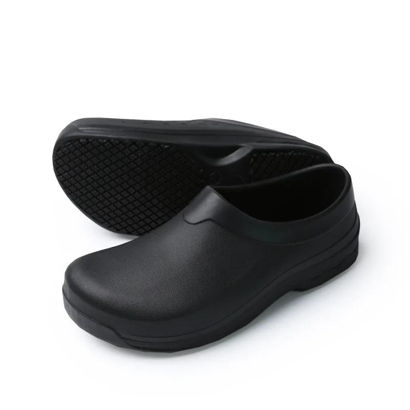 Fashion Kitchen Work Shoes Antiskid Waterproof Oil-Proof Cook Chef Shoes Slip-On Resistant Safety Shoes Clogs Zapatos Para Hombre Male