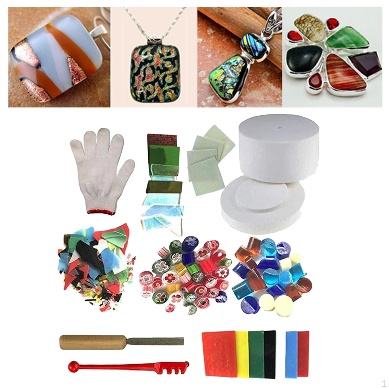 Small Microwave Kiln for Fusing Glass Jewelry Supplies - 10pcs Professional Convenience Easy DIY