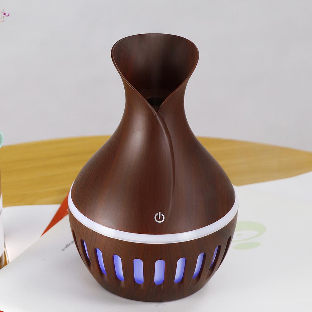

Mini Air Humidifier Ultra Quiet Wood Grain Desktop Humidifier Waterless Auto-Off Essential Oil Diffusers for Bedroom Living Room светло-коричневого