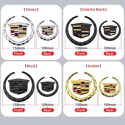 1pcs 3D ABS Car Front Grille Rear Trunk Logo Emblem Sticker for SRX ATS XTS Auto Replacement Badge Decoration