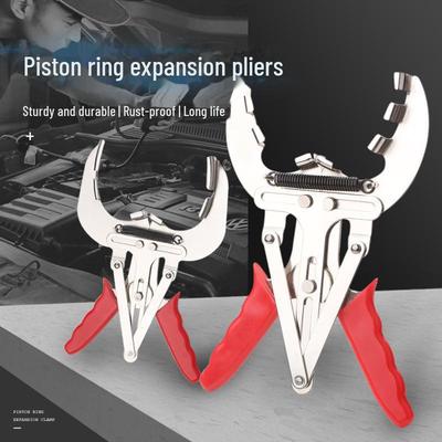 Conjunto de Ferramentas para Anéis de Pistão: Inclui Alicates, Expansor, Desmontagem e Compressor para Reparação Automóvel.