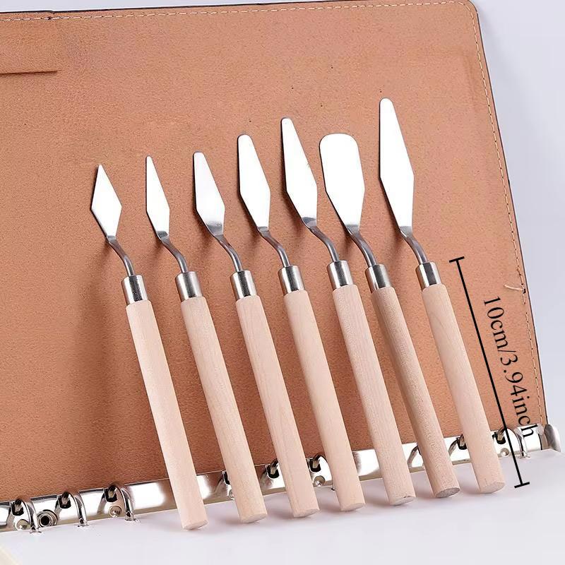 1set Buttercream Spatula Oil Painting Tinting Spatula Stainless Steel Fondant Cake Creamer Pastry Tools Kitchen Accessories