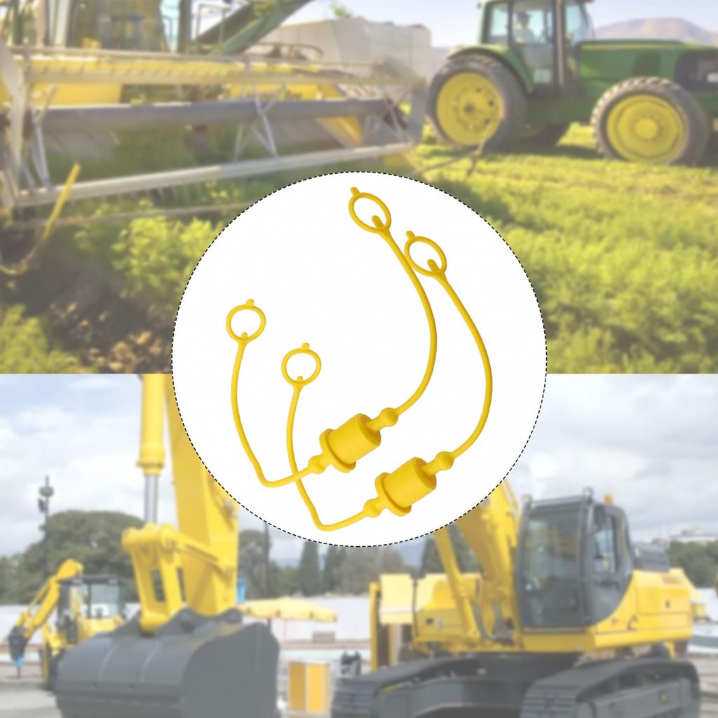 2 Sets Hydraulic Quick Disconnect Dust Cap Fittings for ISO A Couplers