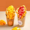 50PCS Oil-proof Disposable French Fry Cup Water Proof Eco-Friendly Kraft Paper Slanted Mouth Cup Thickened Multi-functional