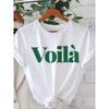 Short-Sleeve T-Shirt with Letter Vo Print, a Trendy Choice for Women'S Spring And Summer!