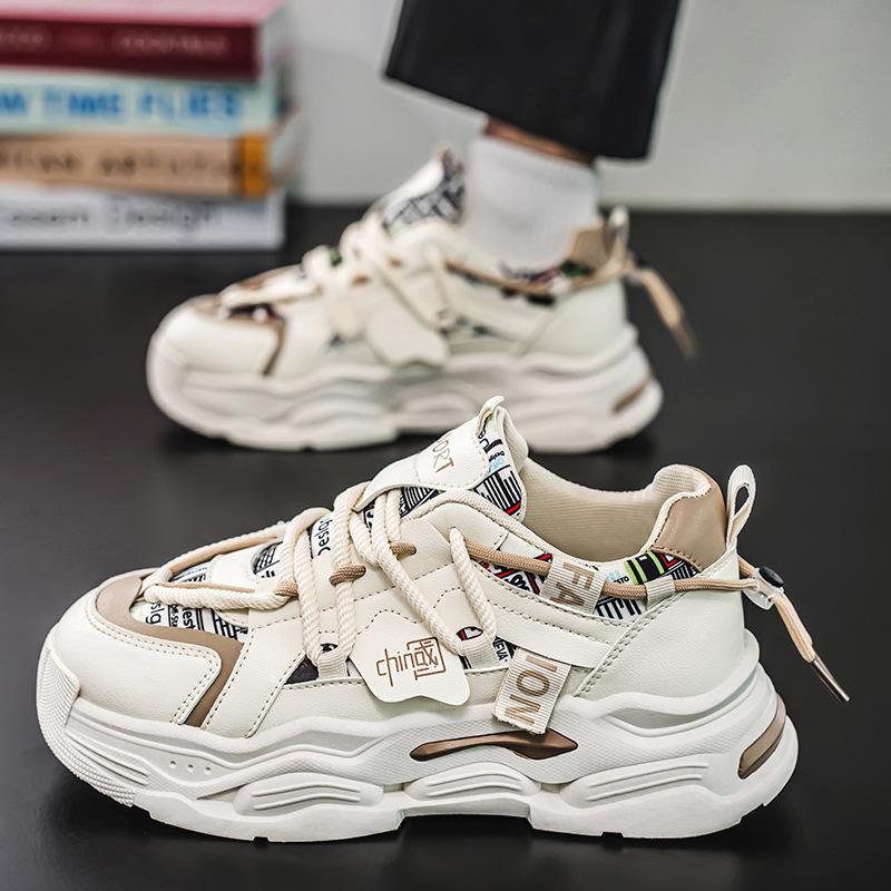 Men's shoes spring new breathable little white shoes men's trend versatile platform sports shoes casual men