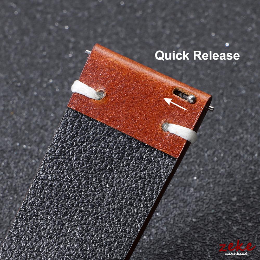 Quick Release 18mm 20mm 22mm Bracelet for Seiko Vintage Oil Wax Leather Watch Band Stitching Cowhide Strap for Omega Watchband