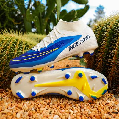 New Men Soccer Shoes Sport Football Boots Training Long Spikes Boys Breathable Cleats Adult Outdoor Non Slip Match Comfortable