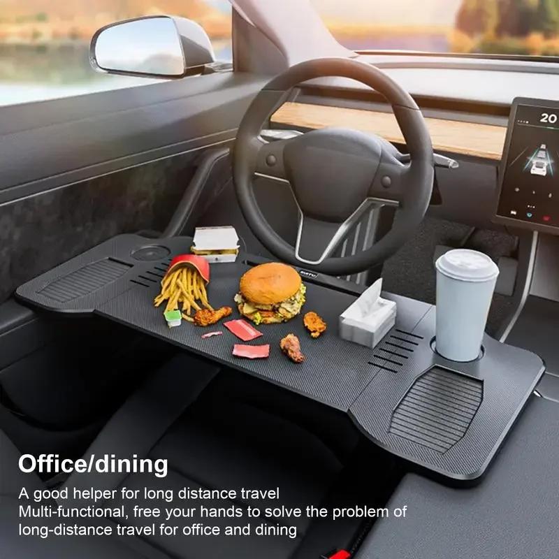 Car Travel Office Dining Entertainment Table - Multi-Functional Vehicle Interior Food Work Holder Tray Accessory
