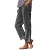 Pantaloni Casual alla Moda da Donna con Stampa Texturizzata, Tasche e Vita Elasticizzata.