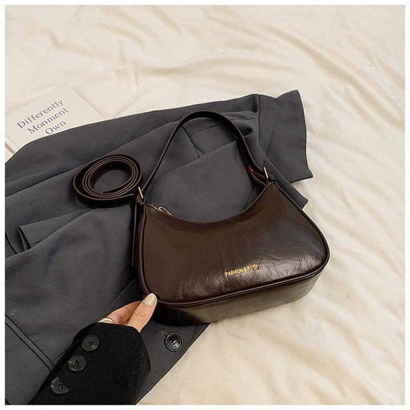 Simple Underarm Bag Texture Bag Fashionable New Bag Women's Fashion Popular Shoulder Bag Baguette Dumpling Bag
